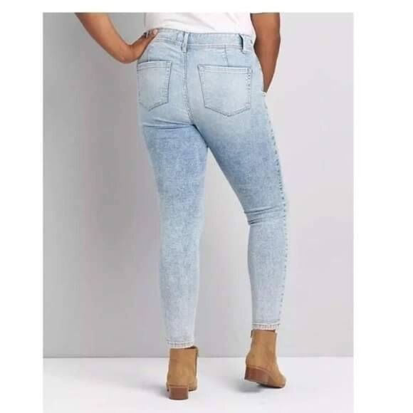 Lane Bryant Jegging Jeans Women's Plus Size 24 Blue Denim Flex Magic Waistband H - Picture 2 of 8